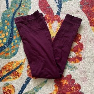 American Eagle Burgundy Super Stretch Jeggings